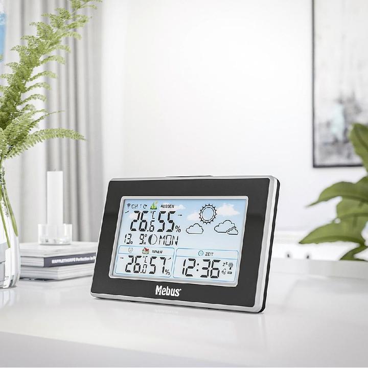 Actual product image Mebus Digital wireless weather station with wireless sensor and weather forecast