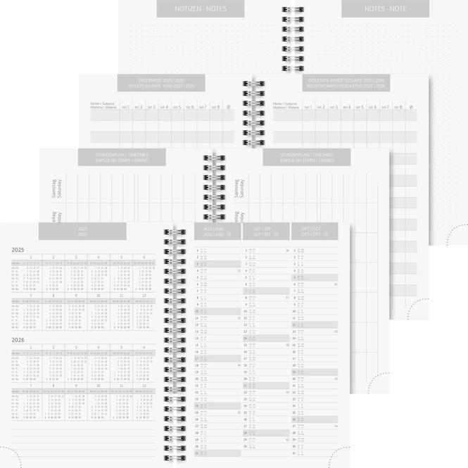 Produktbild Schlerkalender (2025/2026) 'Monochrome' (A5, Niederländisch, Englisch)