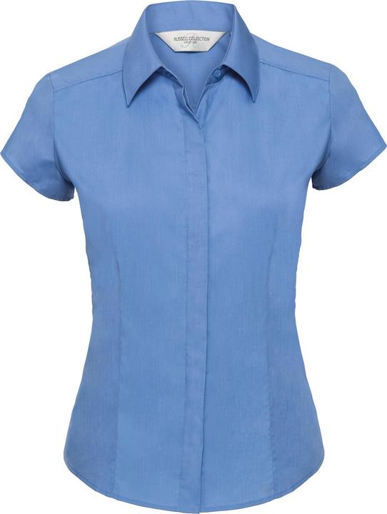 Produktbild Russell Collection Easy Care Fitted Poplin Bluse kurzarm (S)