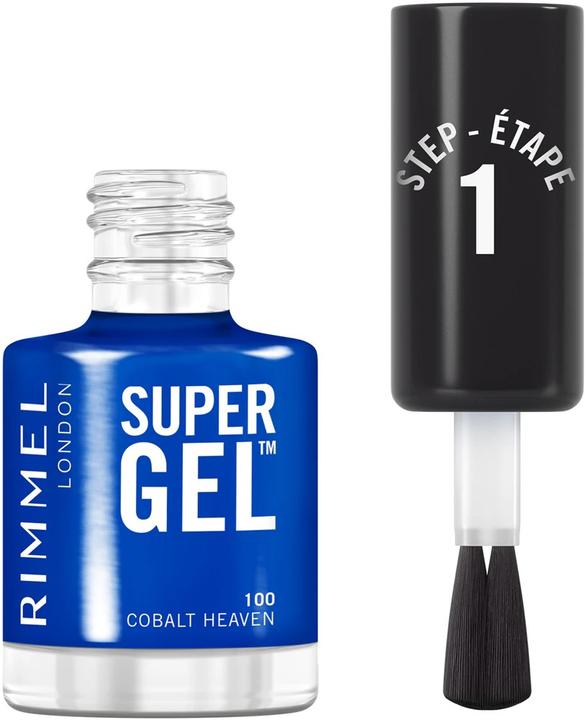 Produktbild Rimmel London Super Gel ohne UV/LED Versiegelung (100-Cobalt Heaven, Gel-Effekt Nagellack)