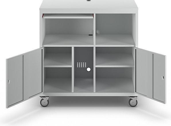 Produktbild eurokraft basic PC-Pult, fahrbar (118 cm, 118.40 cm)