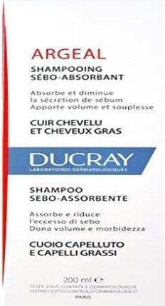 Immagine prodotto Ducray ARGEAL shampoo sebo-assorbente per cuoio capelluto e capelli grassi 200 ml (200 ml, Shampoo liquido)