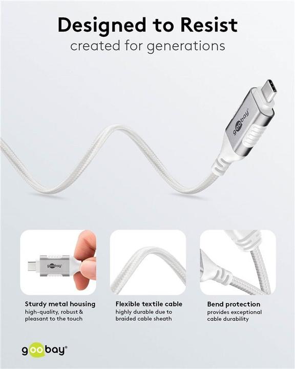 Produktbild Goobay Ethernet-Kabel USB-C 3.1 auf RJ45, Slim, 10 m (USB 3.1, USB 3.2 Gen 2, USB-C, RJ45 (1x))