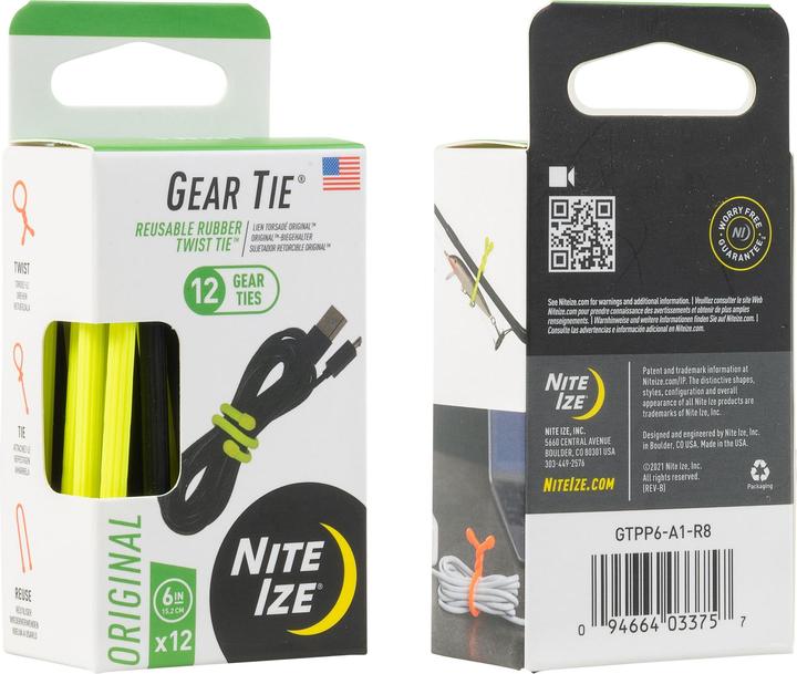 Actual product image Nite Ize GearTie (Plastic cable ties, 152.40 mm, 12 pcs.)