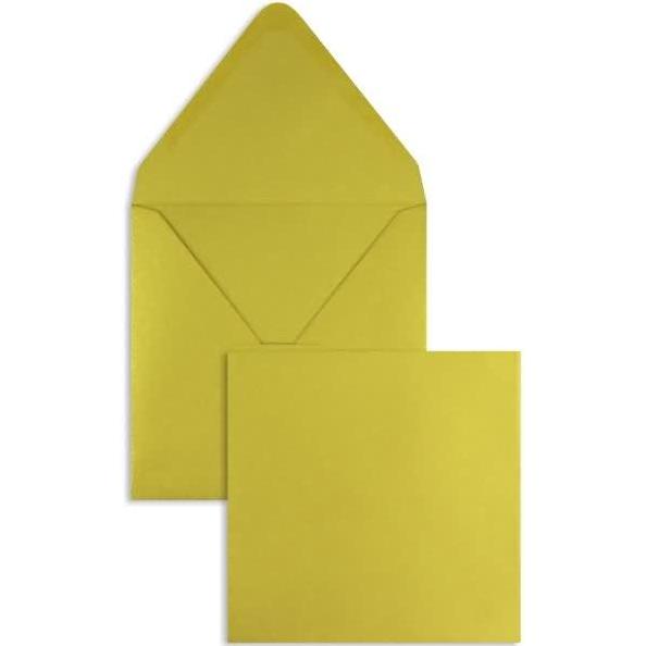 Blanke, Briefumschlag, Briefumschläge 140x140mm 120g/qm gummiert VE=100 Stück glamour gold (100 x)