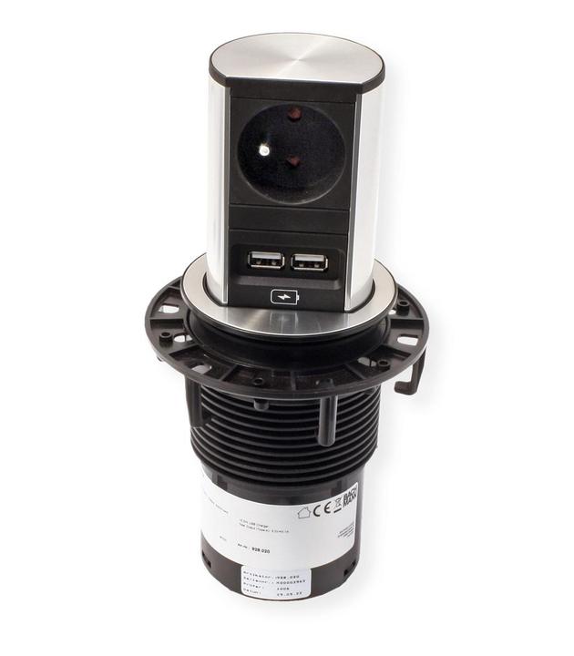 Actual product image Bachmann ELEVATOR power strip, 1 x UTE FR, 1 x USB (1x, CEE 7/3, CEE 7/5, 2 m)
