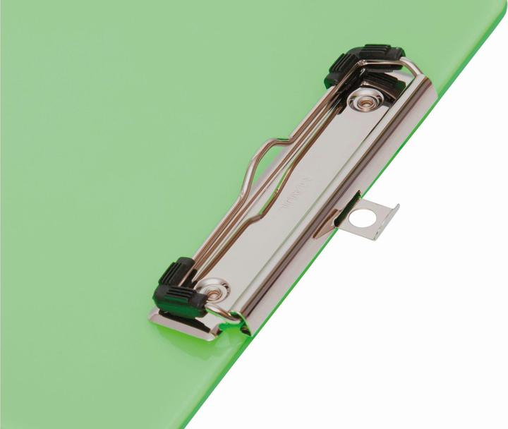 Image du produit Maul Planchette à pince fluo, DIN A4, vert transparent en plastique, pince plate à étrier nickelé (22,6 x 31,8 cm)