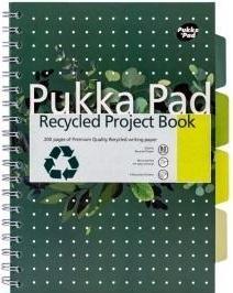 Pukka Projektbuch Recycled B5/100K green line (3 Stk) (B5, Harter Einband)