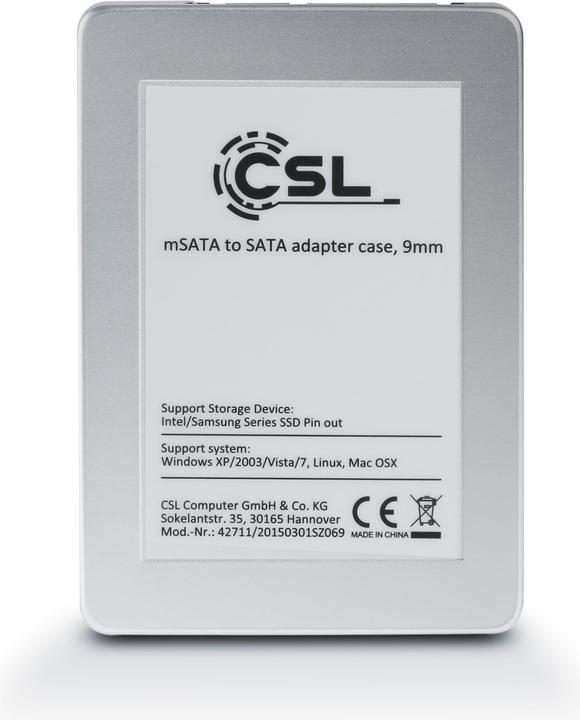 Produktbild CSL mSATA zu SATA Festplatten Gehäuse (2.5")