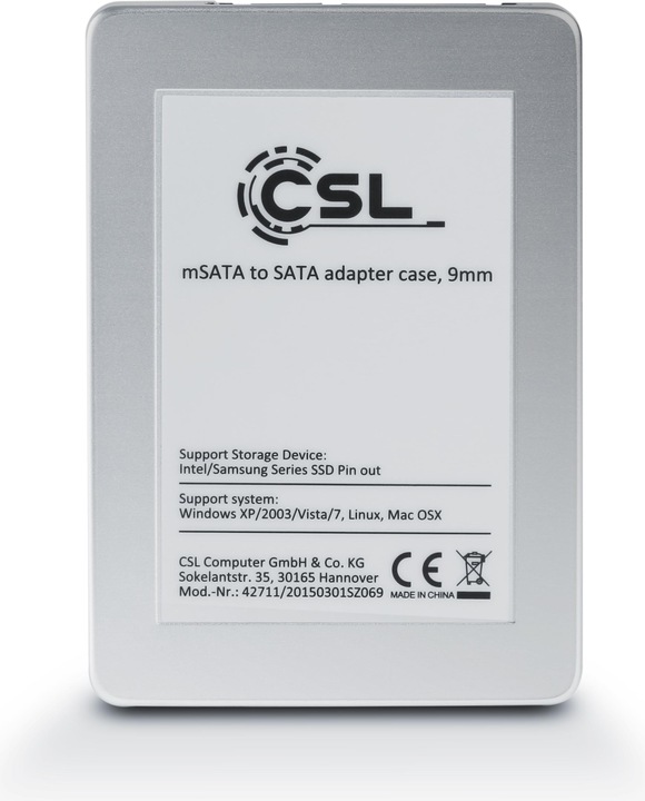 Produktbild CSL mSATA zu SATA Festplatten Gehäuse (2.5")