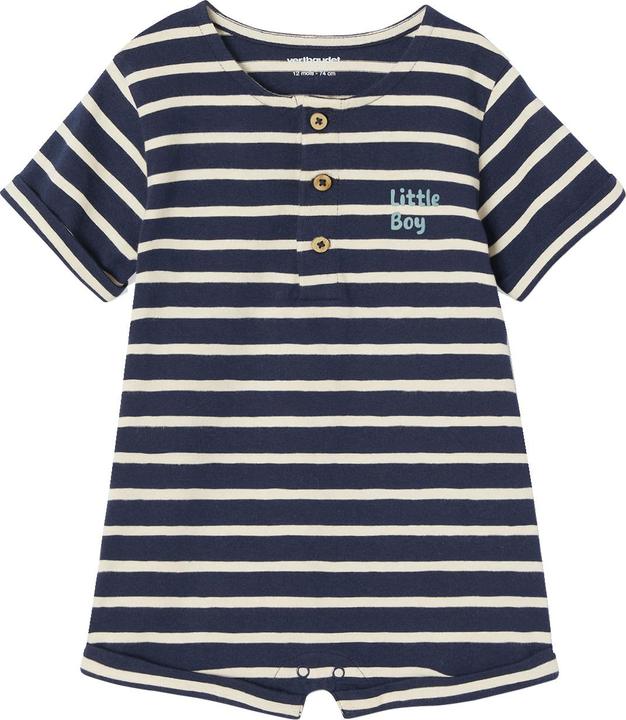 Actual product image Vertbaudet Bio-Kollektion: Gemusterter Baby Kurzoverall (104)