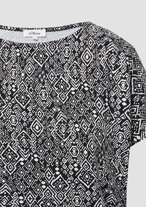 Produktbild S.Oliver T-Shirt Fliessendes T-Shirt aus Viskosemix mit All-over-Muster (48)