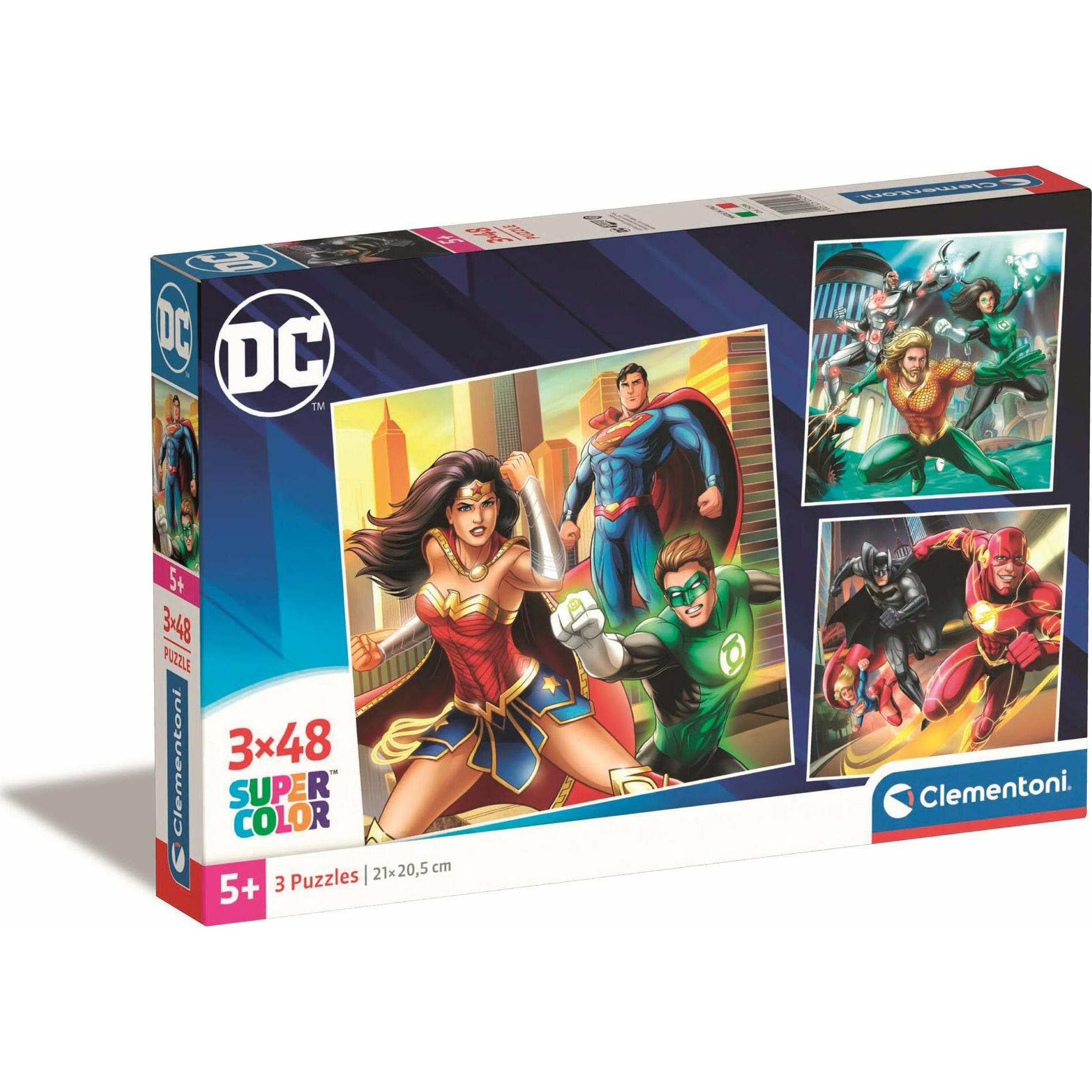 Clementoni Multicolore Puzzle Super Colour Square Dc Comics Justice (48 Pezzi)