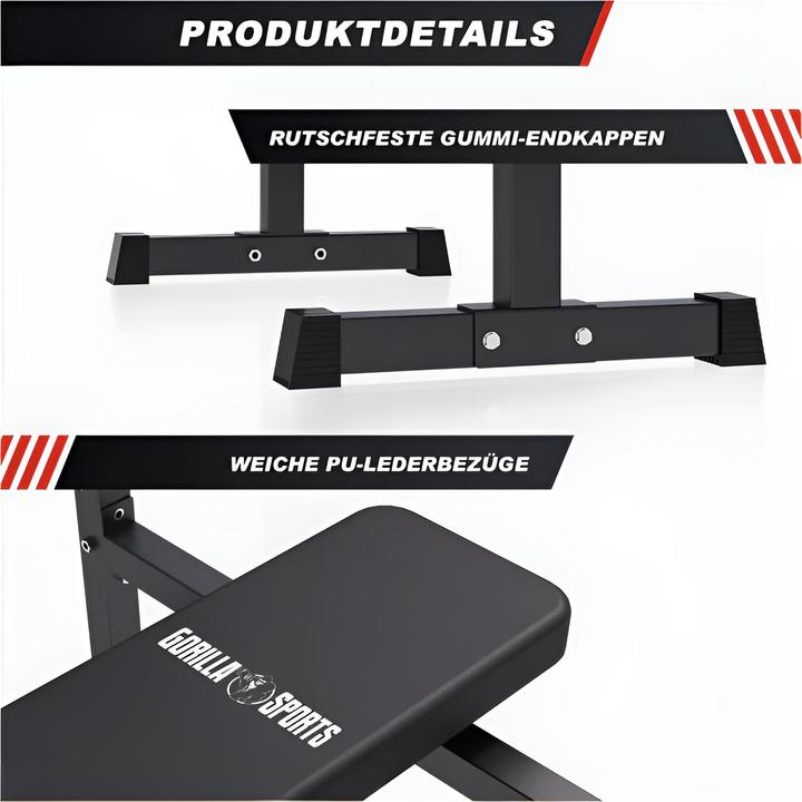 Immagine prodotto Gorilla Sports Hantelbank mit Ablage inkl. Hantelset 100kg