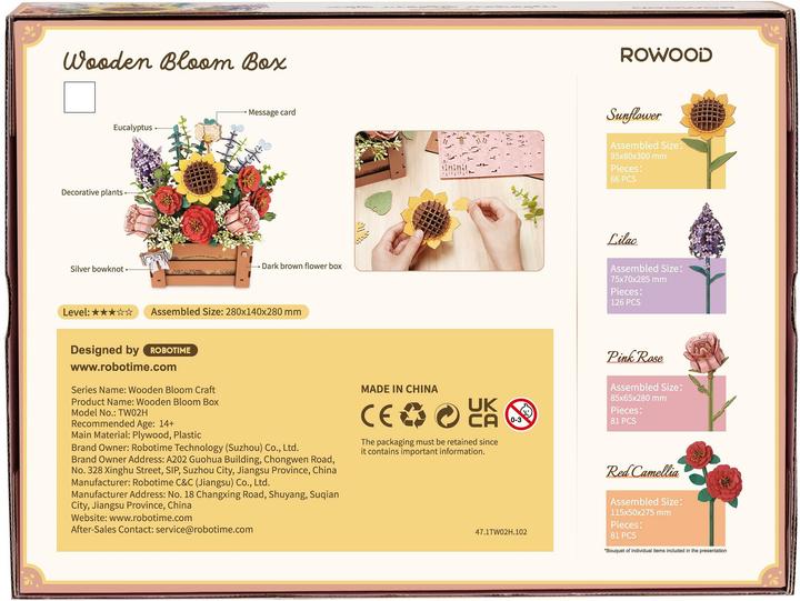 Image du produit Robotime Modellbausatz 'Wooden Bloom Box'