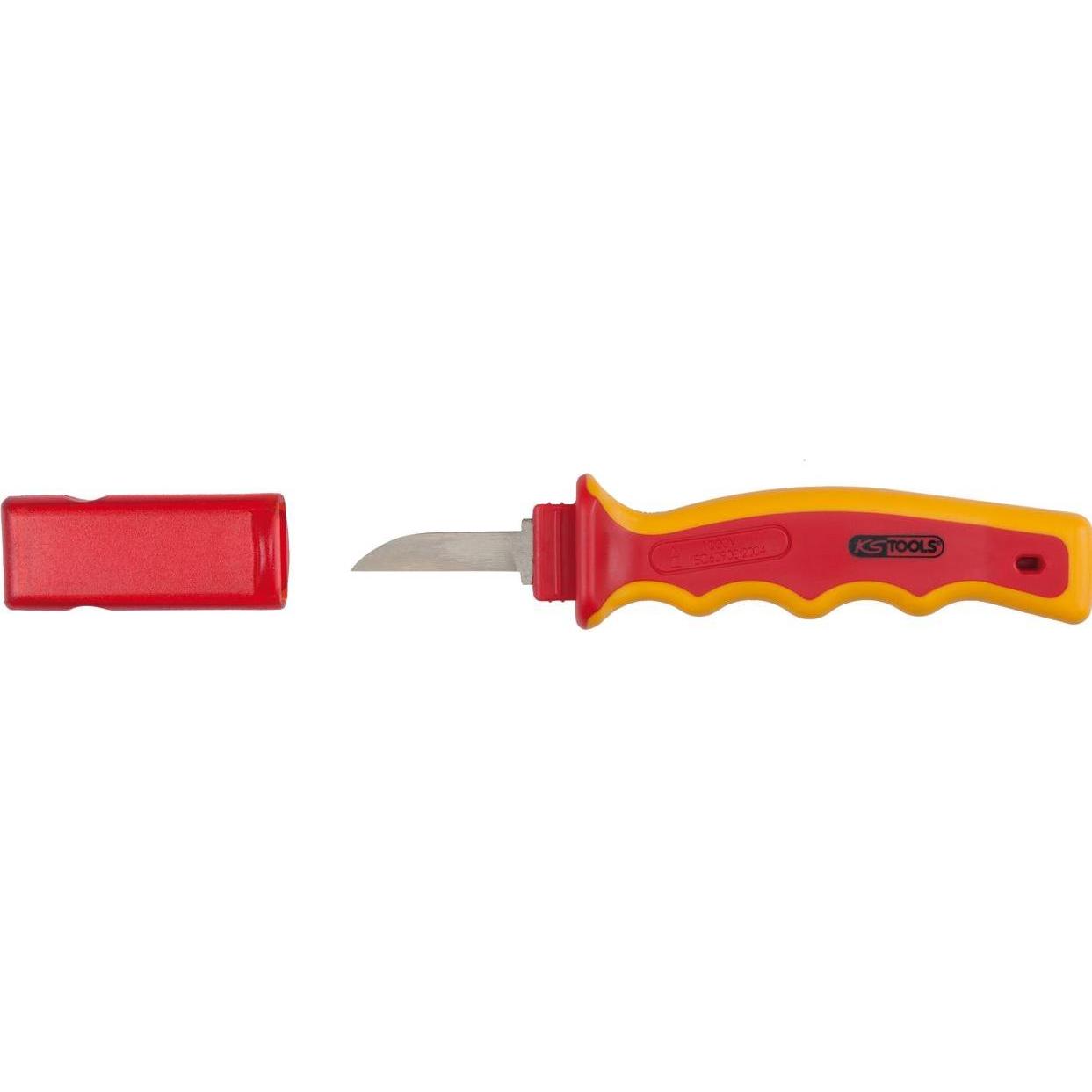 KS Tools, Mehrzweckmesser, Isoliertes Kabel-Abisoliermesser, 200mm (20 cm)