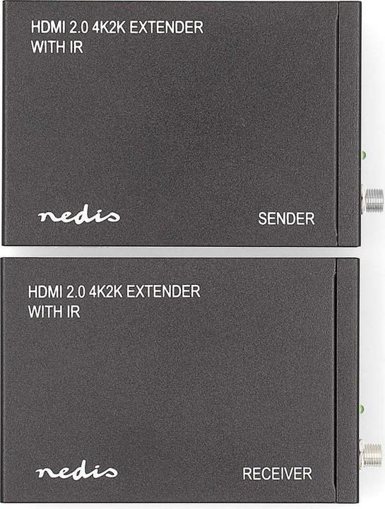 Image du produit Nedis VREP3480AT HDMI ™ Extender Via CAT6 Jusqu'à 60.0 m 4K@60Hz 18 Gbps Métal Anthracite (Rallonge)