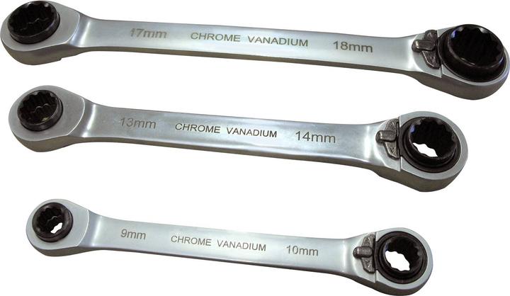 Produktbild Toolcraft Doppel-Ratschenringschlüssel-S (19 mm, 12 mm, 16 mm, 11 mm, 15 mm, 8 mm)