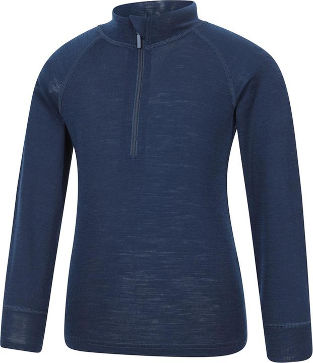 Actual product image Mountain Warehouse Childrens/Kids Merino Blend Half Zip Base Layer Top (128)