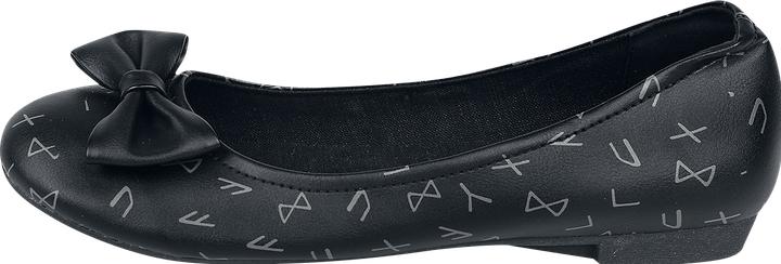 Produktbild Black Premium Ballerinas mit Schleife und Print (38)