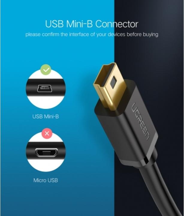 Produktbild Ugreen USB A – Mini USB (0.25 m, USB 2.0)