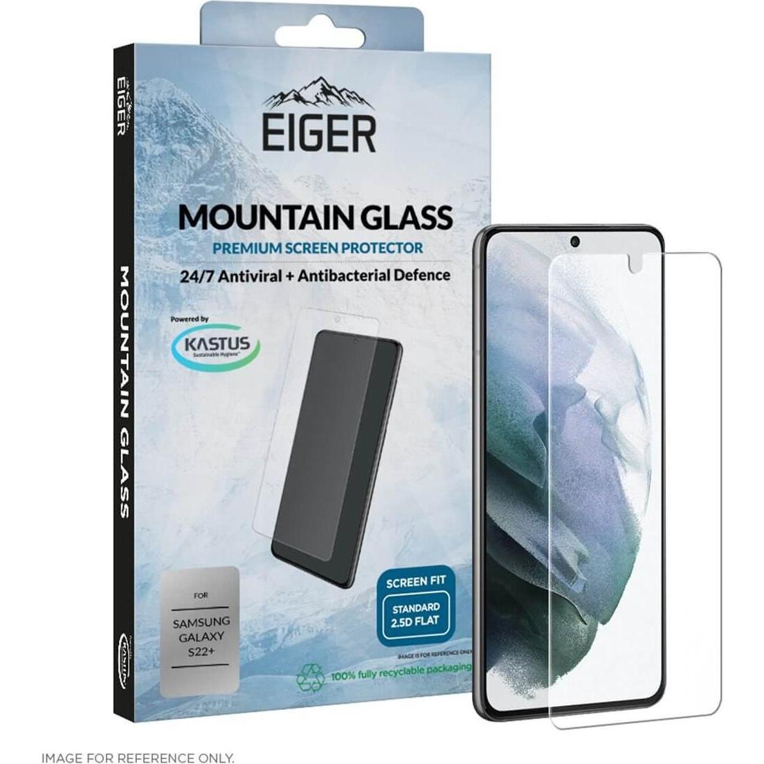 Eiger Mountain Glass (1 Stück, Samsung Galaxy S22+), Smartphone Schutzfolie, Transparent