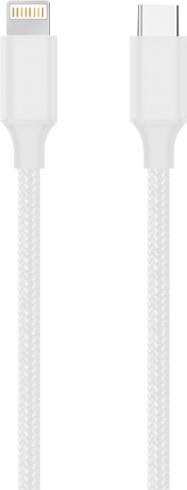 Produktbild Konrow KCCTLNPDW1 - USB-Kabel Lightning auf Typ C (1m, Nylon, Weiss) - Originalverpackung (1 m)