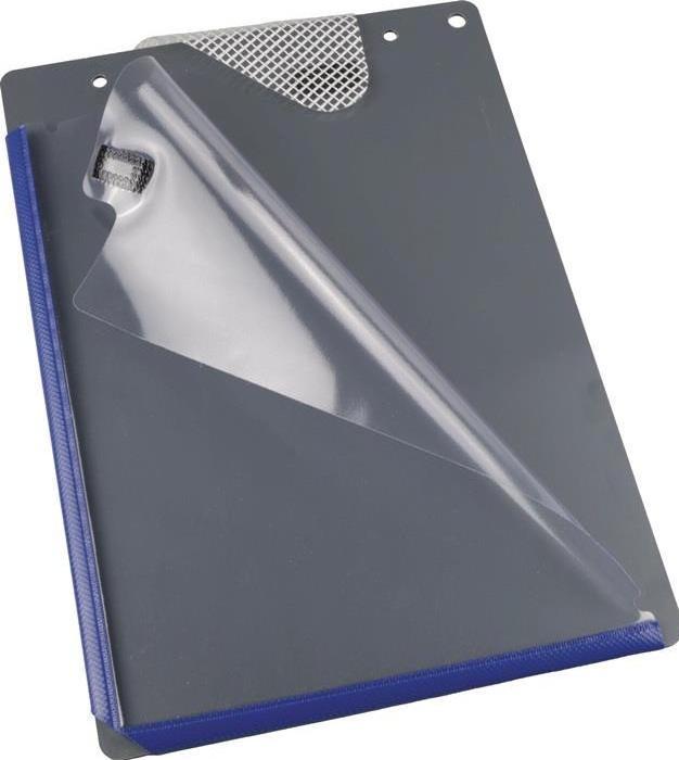 Immagine prodotto Eichner Tasca per applicatore in PVC con ripiegamento dei bordi DIN A4 blu (A4, 10 Pezzo/i)