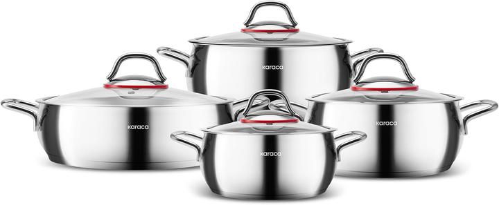 Produktbild Karaca Emirgan 8-teiliges Topfset, Induktion (24 cm, Kochtopf, Edelstahl)