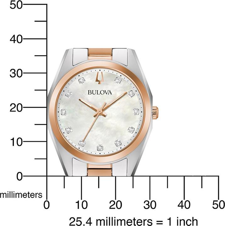 Produktbild Bulova 98P207 Surveyor Diamant 31mm 3ATM (Analoguhr, Uhr mit Schmuckstein, 31 mm)