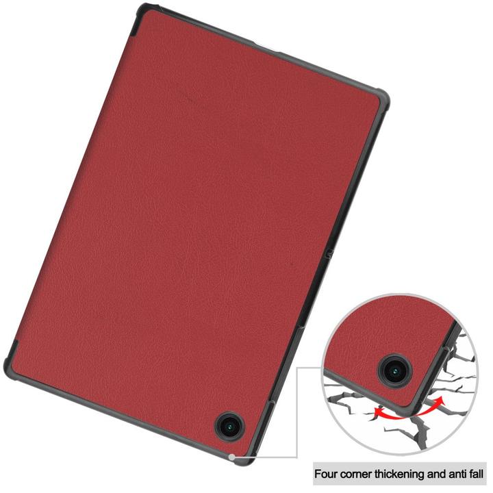 Productafbeelding Cover-Discount Galaxy Tab A8 10.5 - Tri-fold Smart Case wijnrood (Galaxy Tab A8)