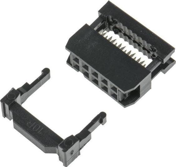 Produktbild RS PRO IDC-Steckverbinder Buchse 90° gewinkelt, 10-polig / 2-reihig, Raster 2.54mm