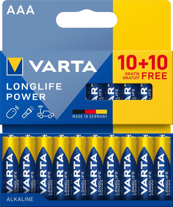 Produktbild Varta Longlife Power AAA (20 Stk., AAA, 1260 mAh)