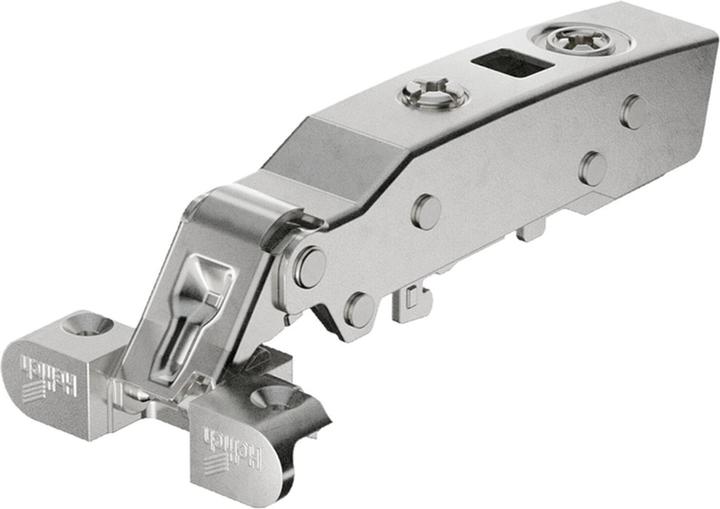 Actual product image Hettich Sensys 8638i aluminum pot hinges, corner, center and inlying ban
