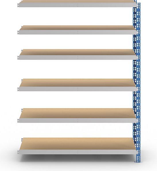 Actual product image eurokraft basic Wide span boltless shelf unit with chipboard shelves, depth 500 mm, extension