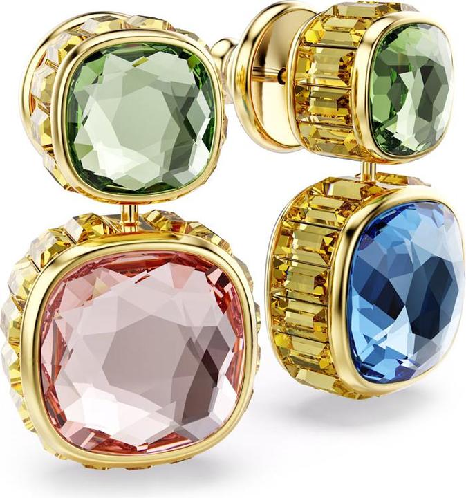 Produktbild Swarovski Chroma Drop Ohrhänger Kissenschliff Mehrfarbig Gold (Swarovski Metall)