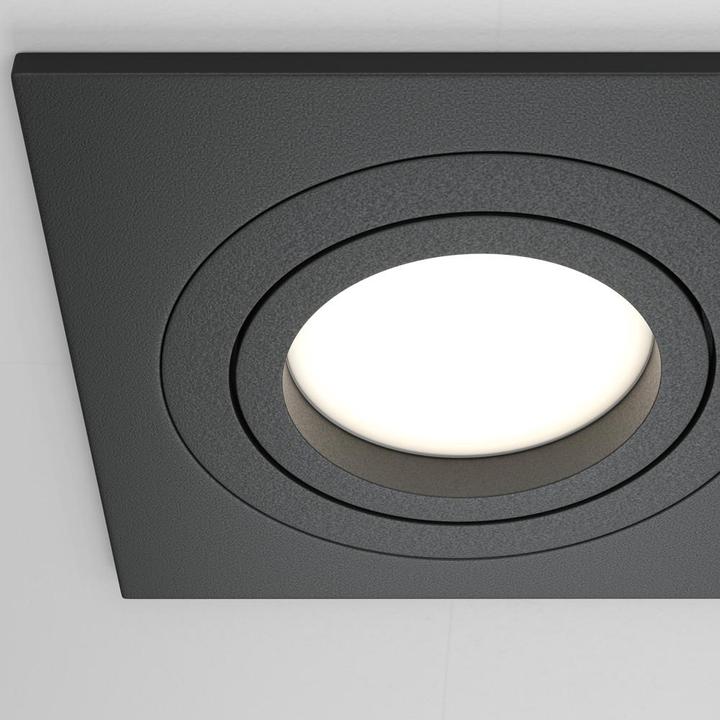 Produktbild Maytoni Atom Downlight, Einbauleuchte 2x GU10 Schwarz 2-fach (GU10)