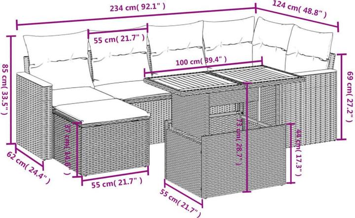Immagine prodotto vidaXL Garten Sofagarnitur