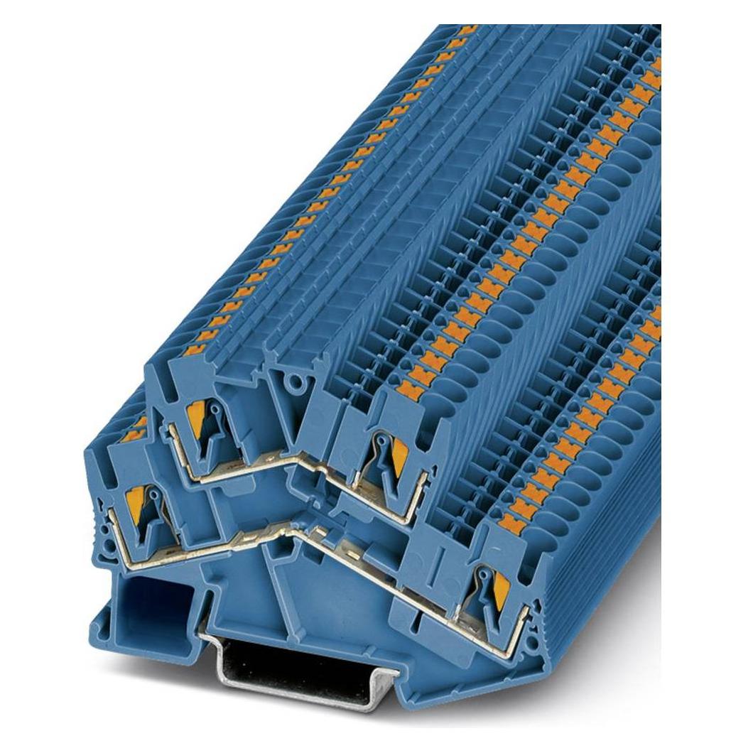 Phoenix Contact Blu Pinza, Terminale A Doppio Livello Pttbs 2,5 Bu 50 Pz. (78 Mm)