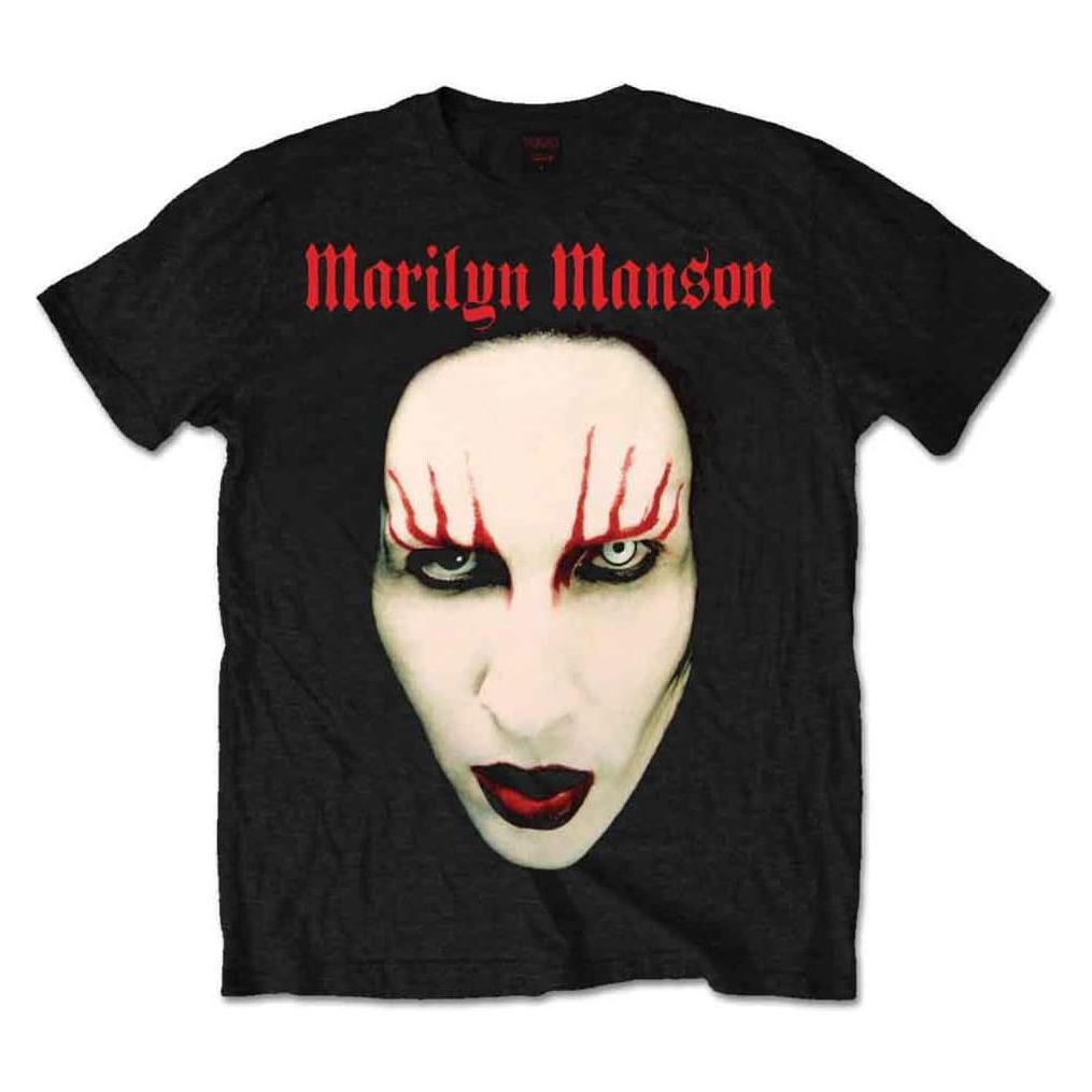 Marilyn Manson, Herren, Shirts, Red Lips, Schwarz, (Xxl)