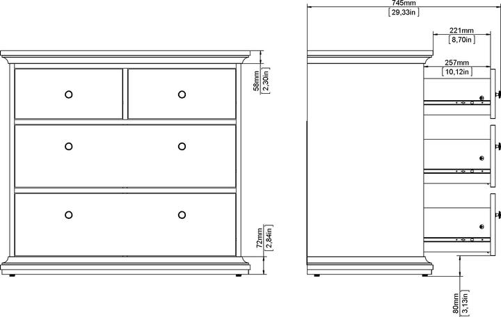 Produktbild Tvilum Paris (96.20 x 48.50 x 86.90 cm)