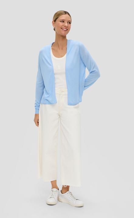 Produktbild s.Oliver Strickjacke Strickjacke aus Viskose-Stretch mit Rippbündchen (42)