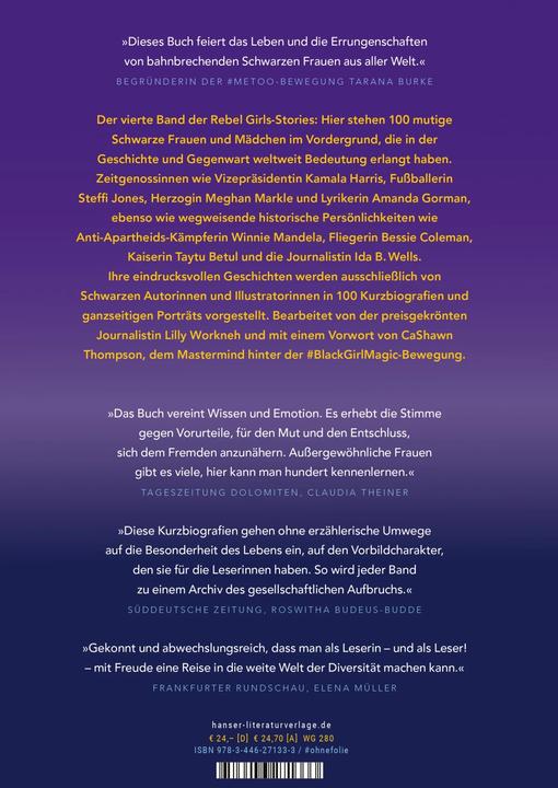 Produktbild Good Night Stories for Rebel Girls - 100 Lebensgeschichten Schwarzer Frauen (Deutsch, CaShawn Thompson, Lilly Workneh, 2021)