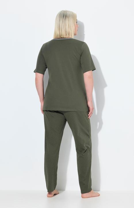 Produktbild Ulla Popken Pyjama, Zweiteiler, Punkte, Halbarm (58)