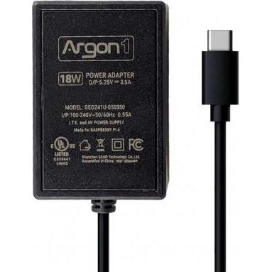 Thumbnail - Argon ArgonOne Pi 4 18W USB-C power supply for Raspberry Pi 4 (EU), Kamera Stromversorgung