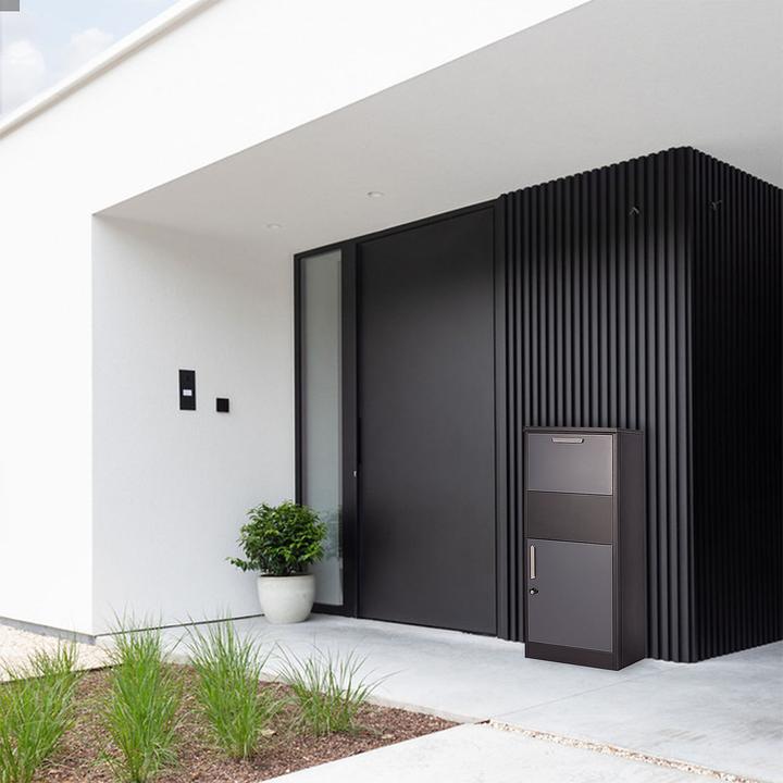 Actual product image Wiltec XPOtool parcel box Standing letter box anthracite 50x39x12cm Parcel box at home steel