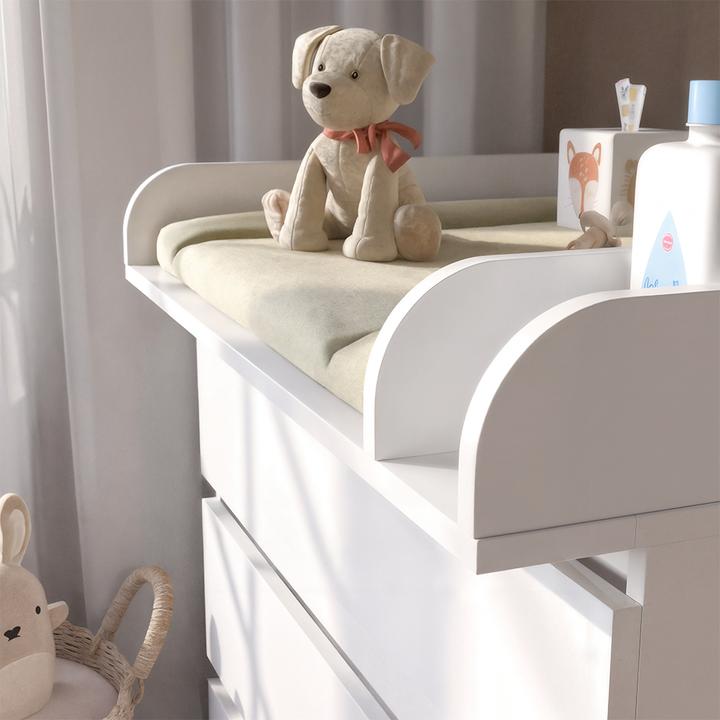 Produktbild VitaliSpa Wickelkommode Emmi, Weiss, 80 x 111.6 cm mit 4 Schubladen