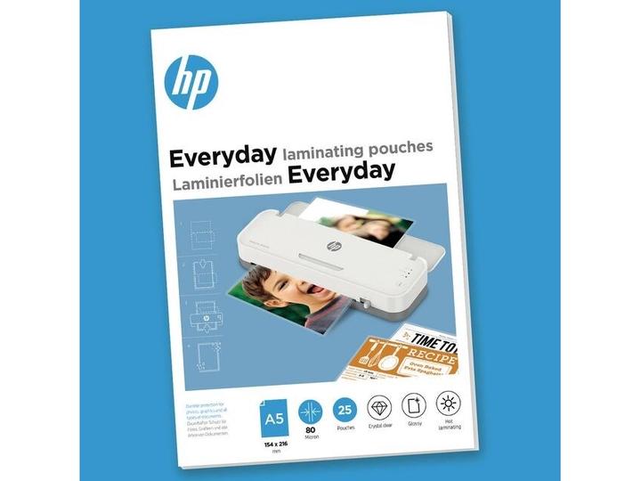 Actual product image HP Laminating film Everyday A5, 80 µm, 25 pieces, glossy (A5, 25 Piece, 80 µm)