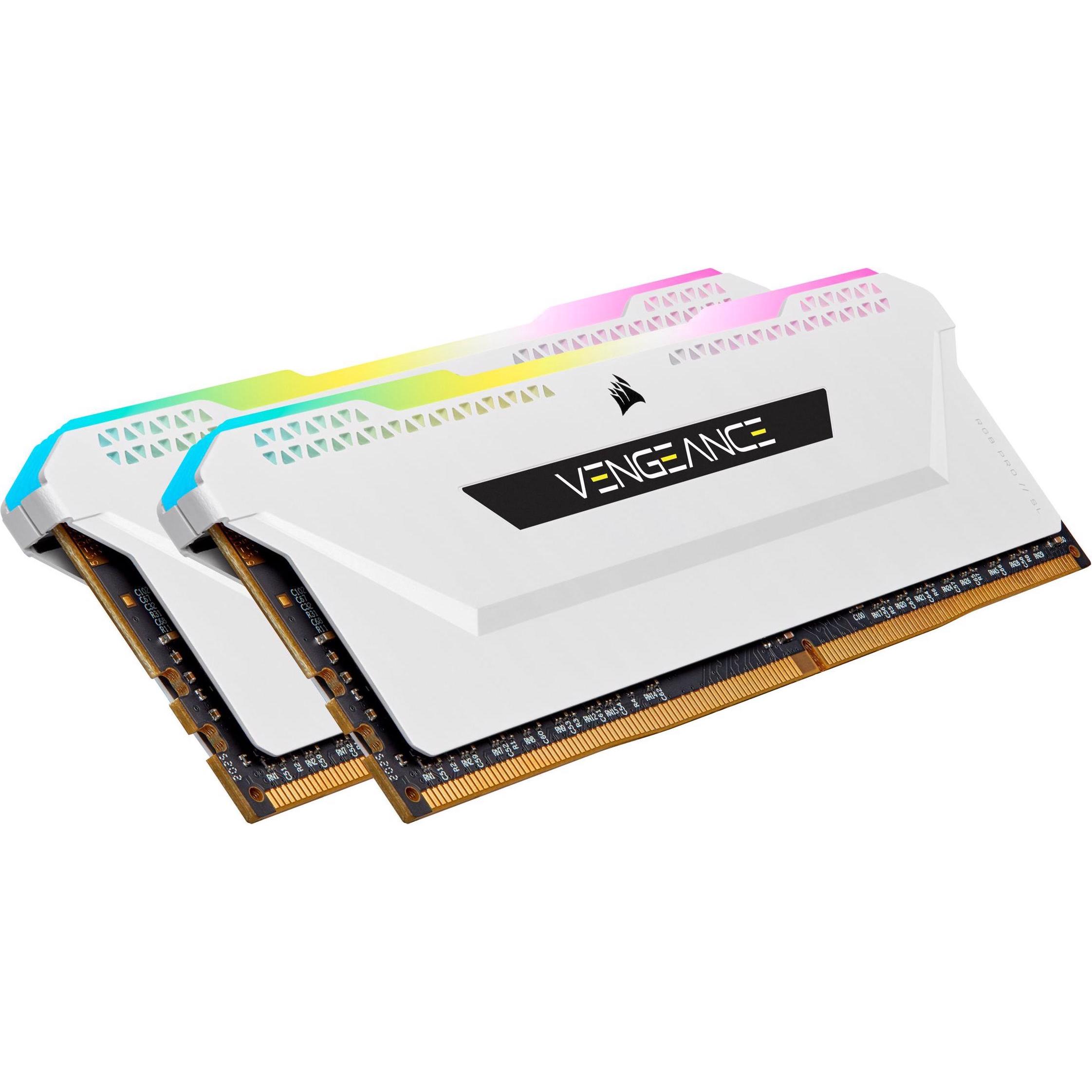 Thumbnail - Corsair Vengeance RGB Pro SL (2 x 8GB, 3200 MHz, DDR4-RAM, DIMM), RAM, Weiss