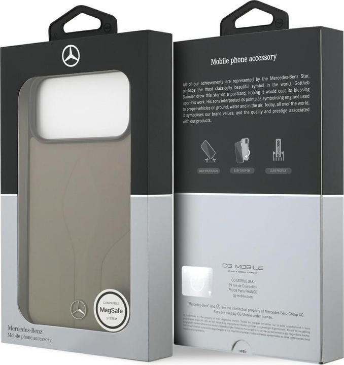 Image du produit Mercedes Case Leather The Move MagSafe for iPhone 17 Pro Max taupe (Apple iPhone 17 Pro Max)